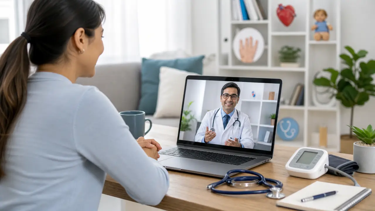 Équipe médicale souriante dans une clinique moderne et lumineuse