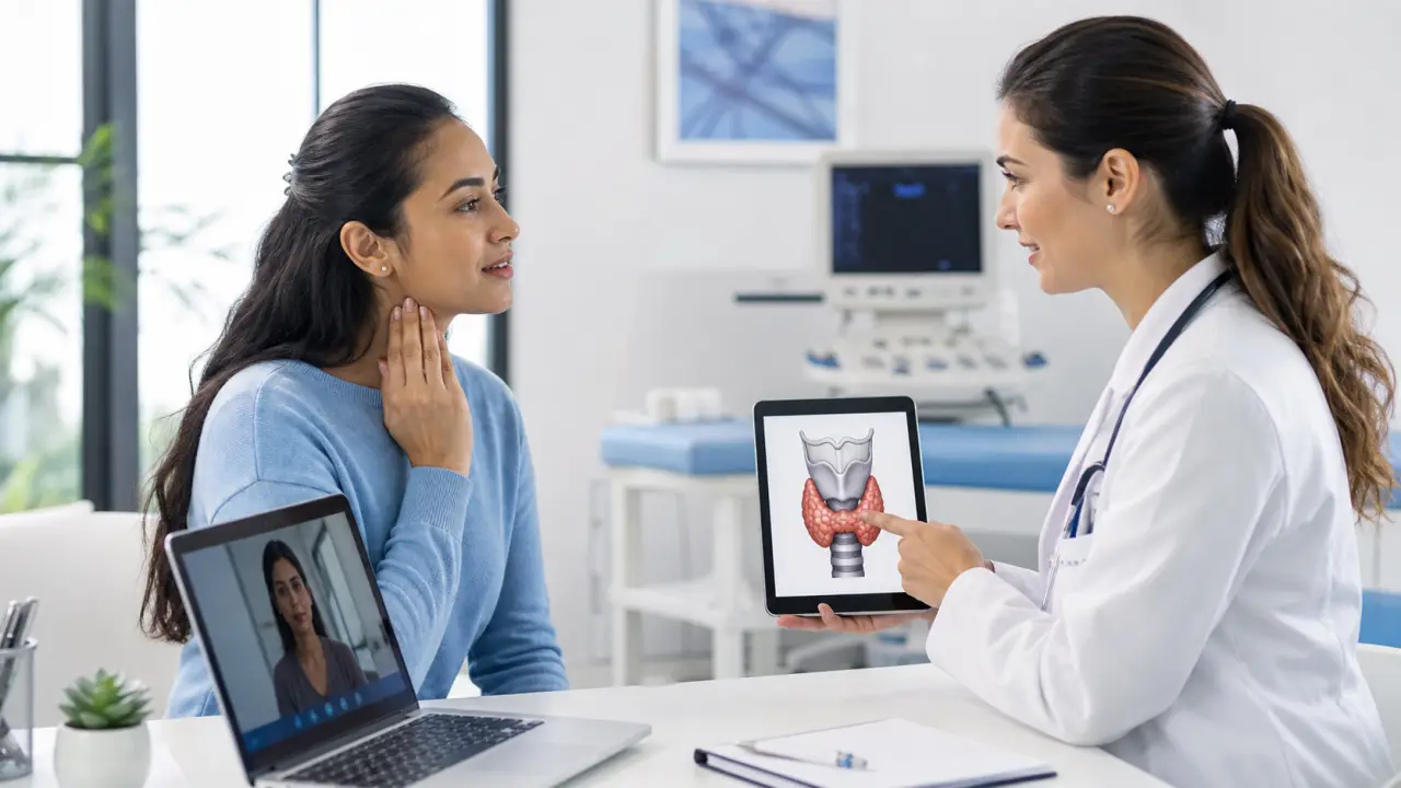 Équipe médicale souriante dans une clinique moderne et lumineuse