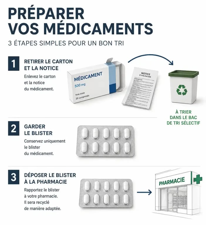 Comment préparer ses médicaments non utilisés pour le tri