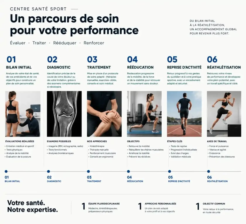 Parcours de soin et réathlétisation dans un centre santé sport